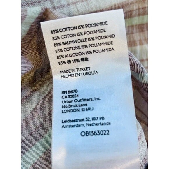 Free People We the Free Pink Striped Pajama Top XS Oversized Button Front NEW - Picture 9 of 9